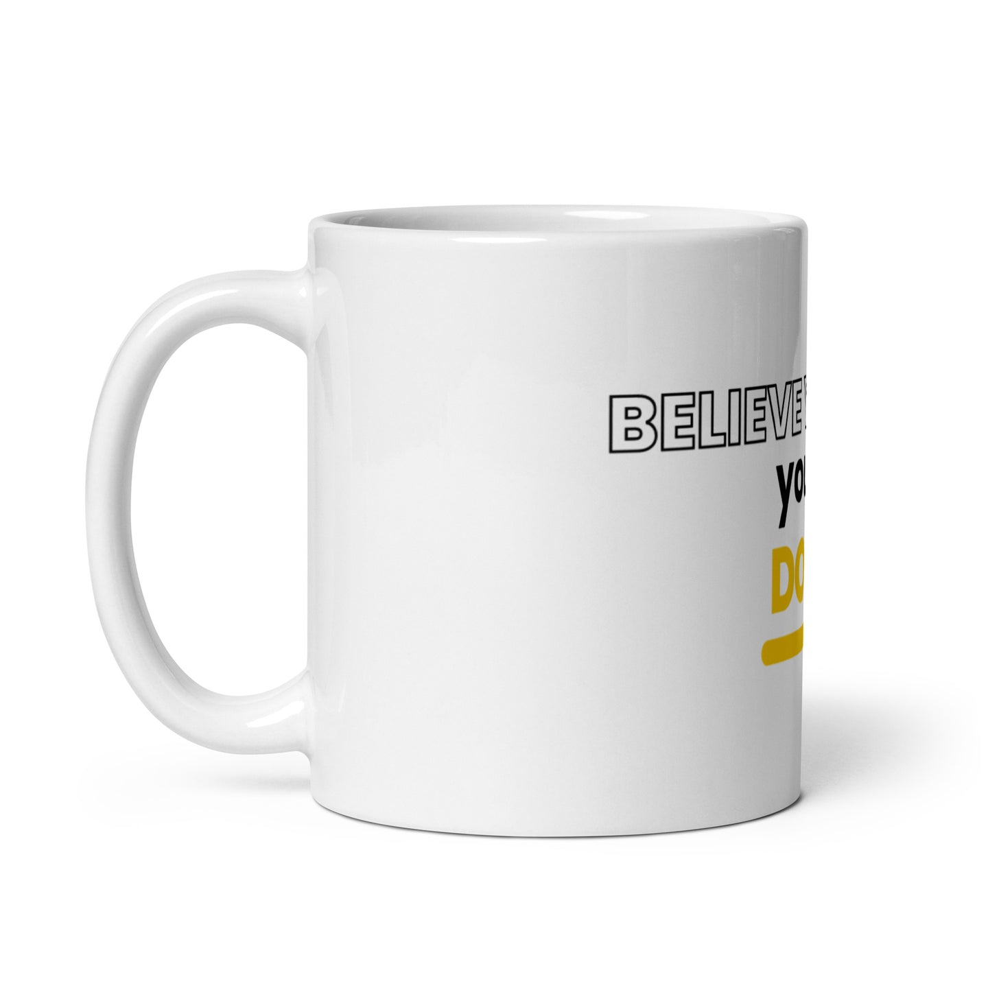 White glossy mug