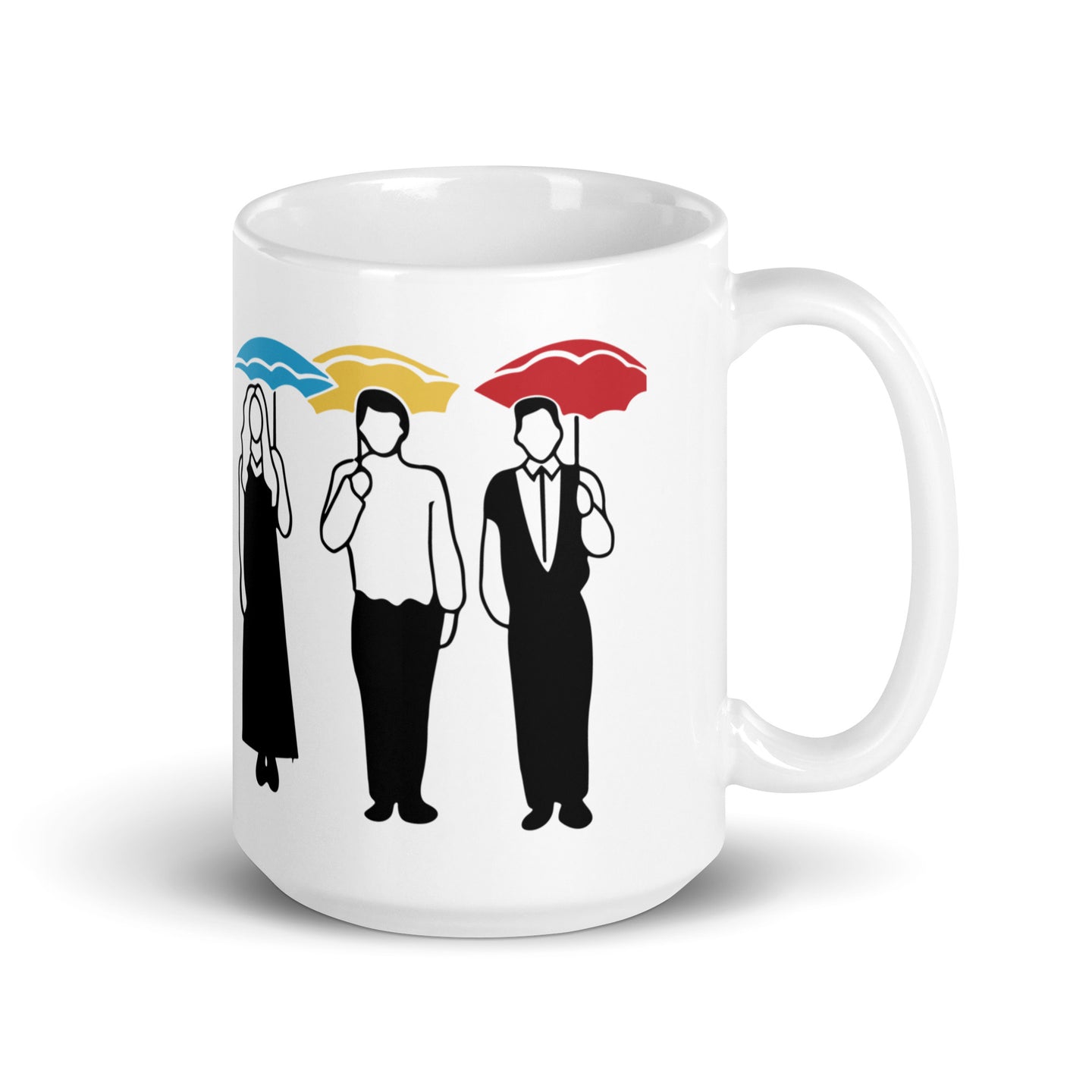 White glossy mug