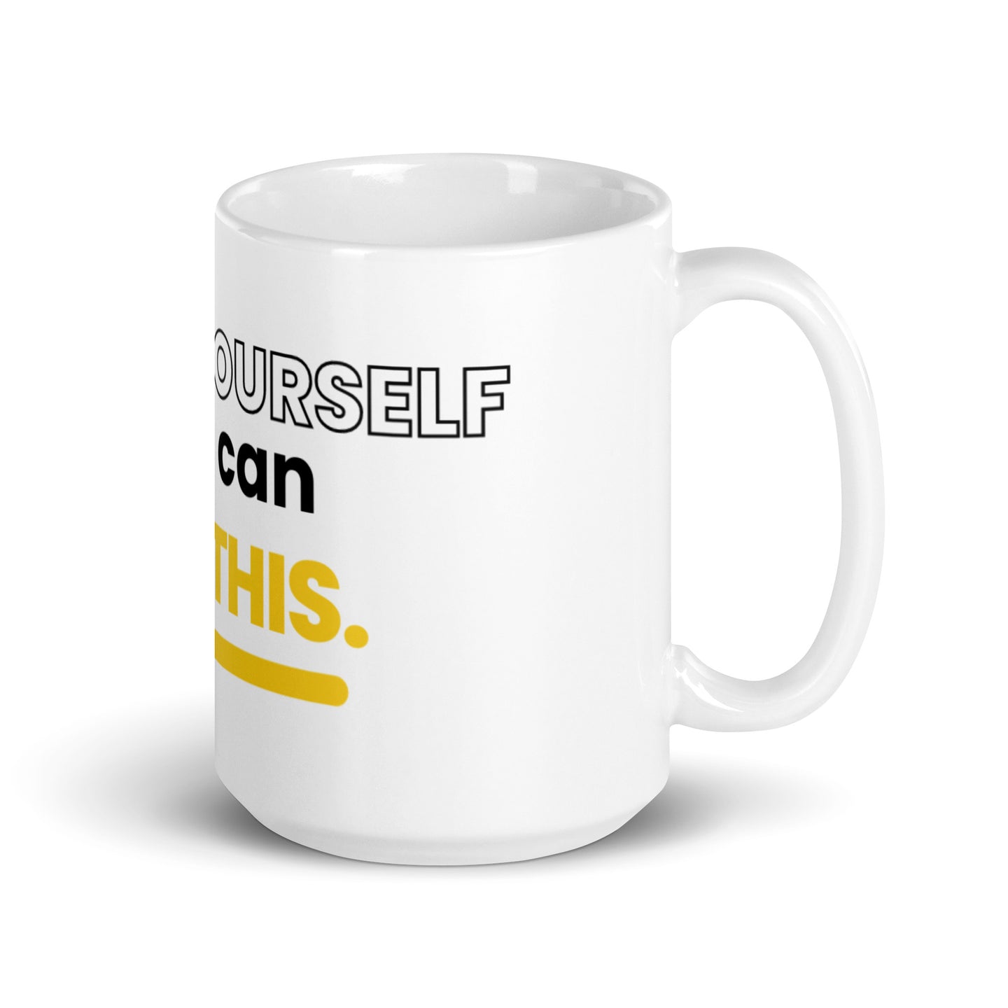 White glossy mug