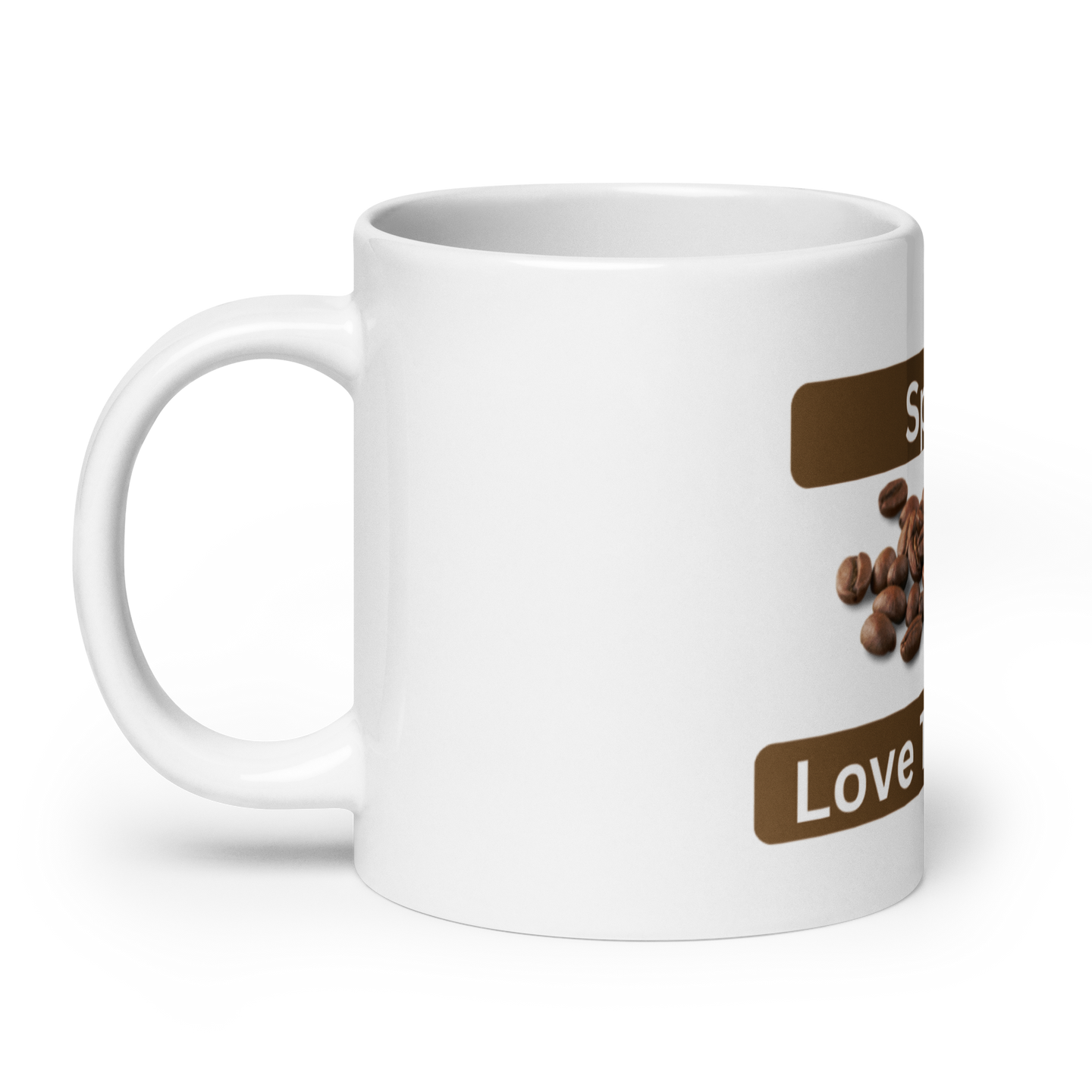 White glossy mug